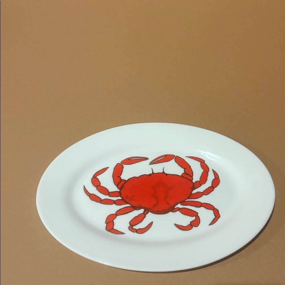 CORDON BLEU RED CRAB 12" OVAL Platter Summer Dishware